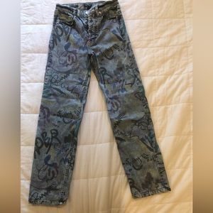 Edgy Wildfable Graffiti Jeans